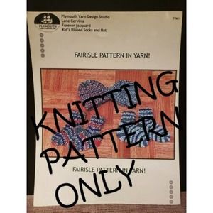 New Plymouth FN61 Lane Cervinia Forever Jacquard Kids Sock Hat Knitting Pattern